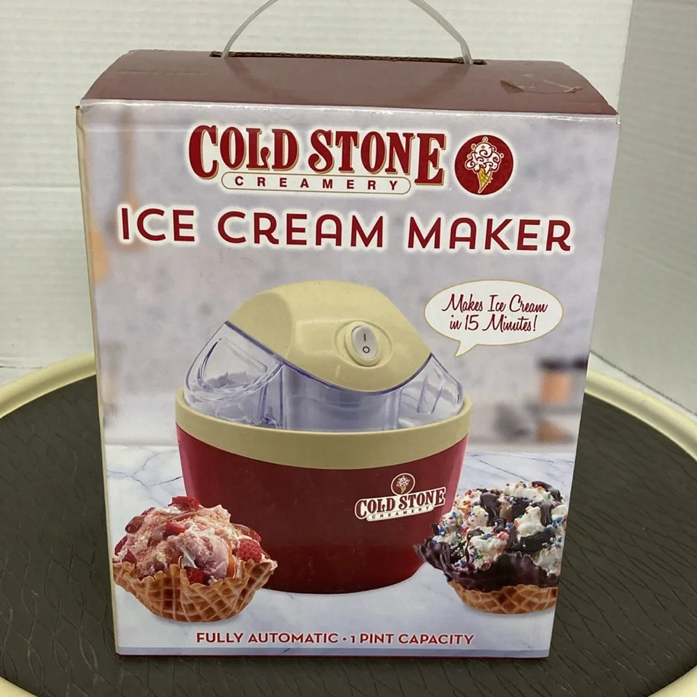 Cold Stone Creamery Ice Cream Maker Automatic 1 Pint Makes in 15 Minutes New